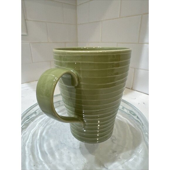 STARBUCKS 2009 Design House Stockholm 12 oz. Ceramic Mug Ribbed Safe Olive Green - Picture 3 of 10